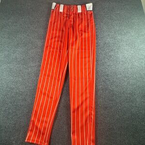 Prolook Five Cities Babe Ruth Baseball Pants Youth 26x29.5 Orange Pinstriped #21